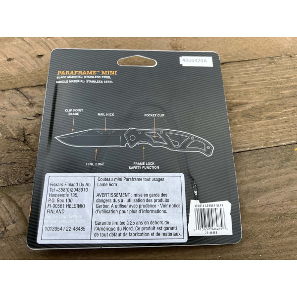 Image Couteau GERBER Paraframe Mini Clip 48485 - 13324 - Kodiak Store