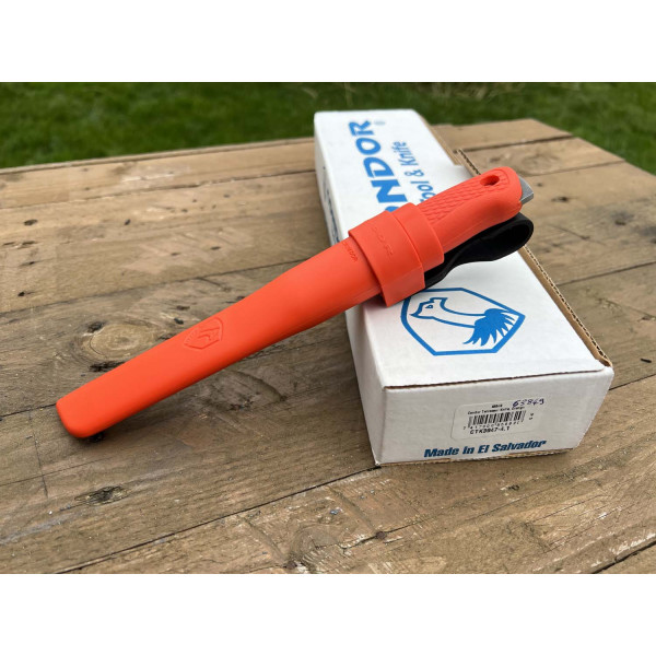 CONDOR Terrasaur 63849 Orange Knife - Precise, Lightweight, Ideal for Bushcraft