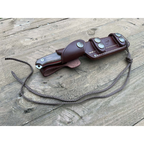 Image Couteau CUDEMAN Ness Wolf 208-G avec étui en cuir - 13659 - Kodiak Store