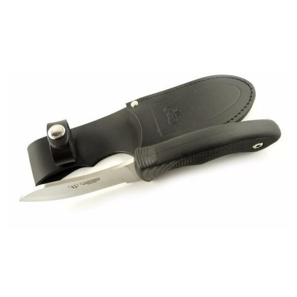 CUDEMAN Nesmuk 111-H Knife: Stainless Sharp Edge for Hunters - With Leather Sheath