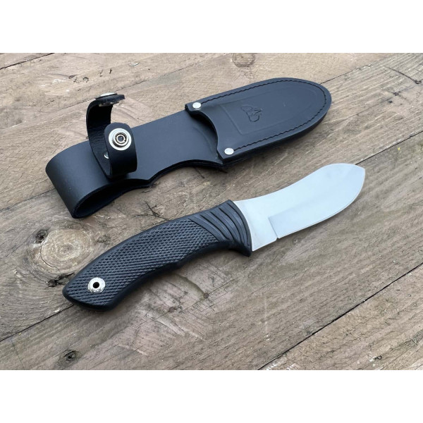 CUDEMAN Nesmuk 111-H Knife: Stainless Sharp Edge for Hunters - With Leather Sheath