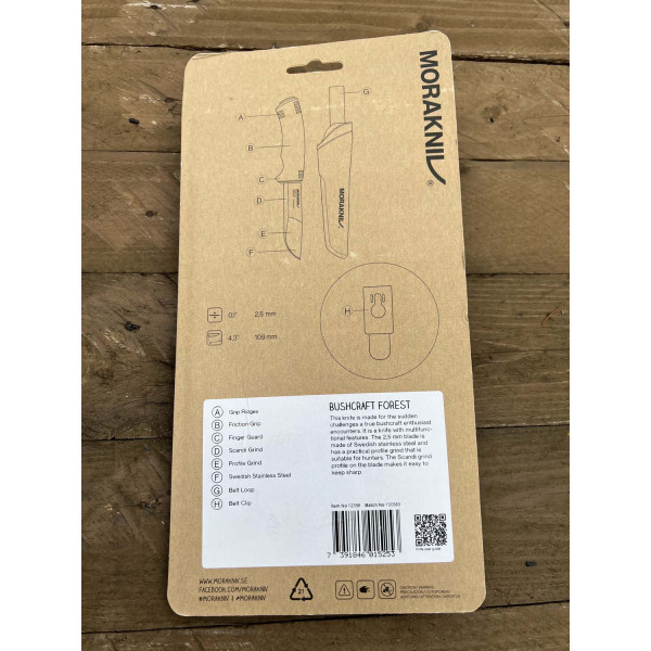 Image Couteau MORA Bushcraft Forest 12356 - 13845 - Kodiak Store