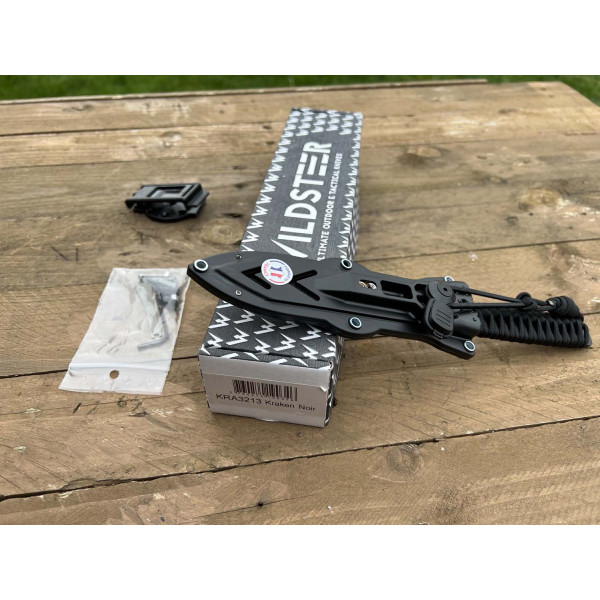 WILDSTEER Kraken Black Knife KRA3213: Tactical, Robust, Professional