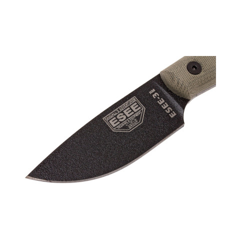 Image Couteau ESEE Model 3 HM avec étui en cuir - 14118 - Kodiak Store