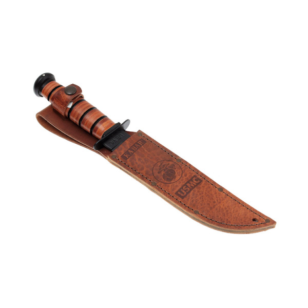 Image Couteau KA-BAR USMC 1218 avec étui cuir - 14202 - Kodiak Store