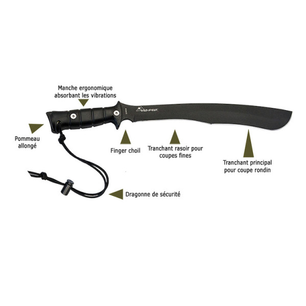 WILDSTEER W Tiger Machete: Powerful, Lightweight, and Ergonomic