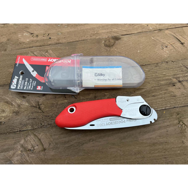 Image Scie pliante SILKY POCKETBOY 130 manche rouge - 14707 - Kodiak Store