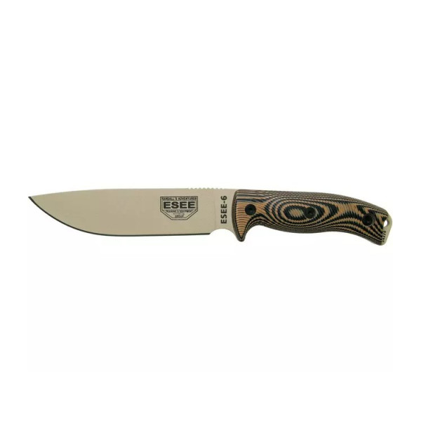 Image Couteau ESEE Model 6 Desert Tan manche 3D étui kydex - 14855 - Kodiak Store