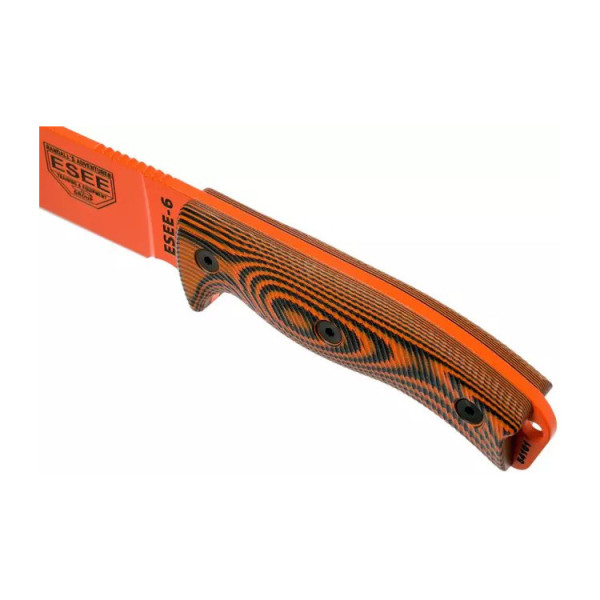 Image Couteau ESEE Model 6 Orange 3D avec étui kydex - 14870 - Kodiak Store