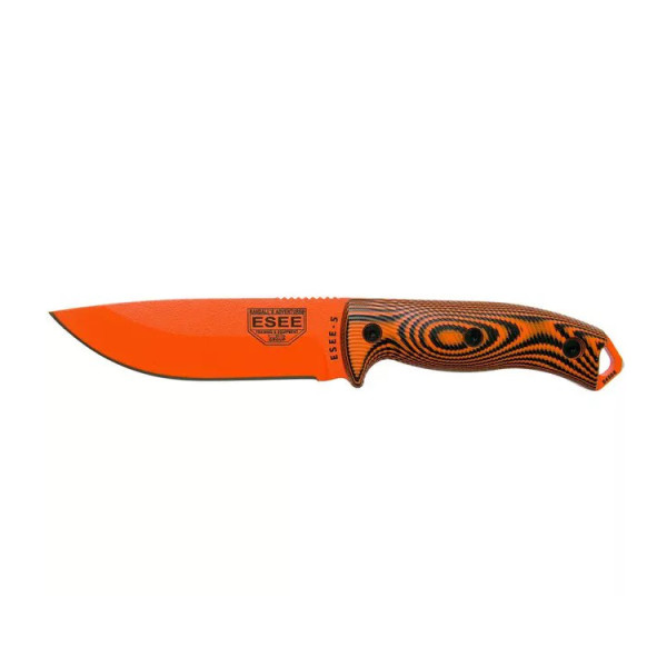 Image Couteau ESEE Model 5 Orange avec étui Kydex - 14879 - Kodiak Store