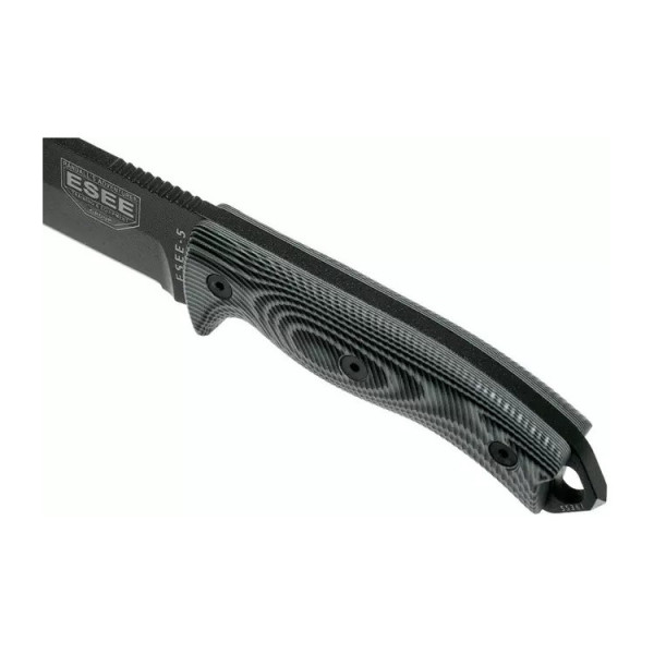 Image Couteau ESEE Model 5 Black Grey 3D avec étui Kydex - 14888 - Kodiak Store