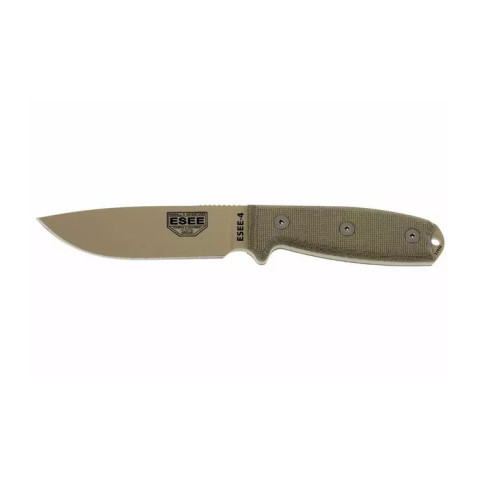 Image Couteau ESEE Model 4 Desert Tan Micarta étui Kydex - 14891 - Kodiak Store