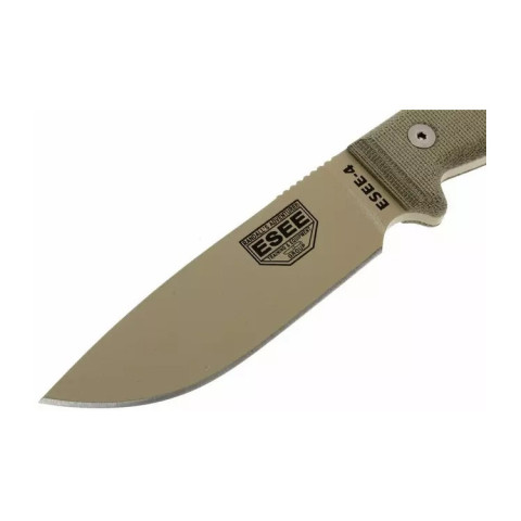 Image Couteau ESEE Model 4 Desert Tan Micarta étui Kydex - 14892 - Kodiak Store