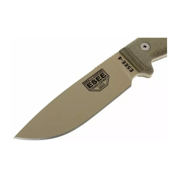 Image Couteau ESEE Model 4 Desert Tan Micarta étui Kydex - 14892 - Kodiak Store