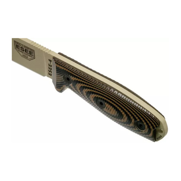 Image Couteau ESEE Model 4 Desert Tan 3D étui Kydex - 14917 - Kodiak Store