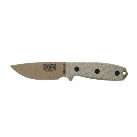 Image Couteau ESEE Model 3 Dark Earth avec étui Zytel - 14920 - Kodiak Store