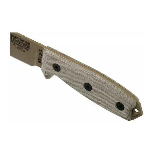 Image Couteau ESEE Model 3 Dark Earth avec étui Zytel - 14923 - Kodiak Store
