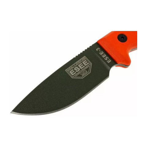 Image Couteau ESEE Model 3 avec manche orange sans étui - 14927 - Kodiak Store
