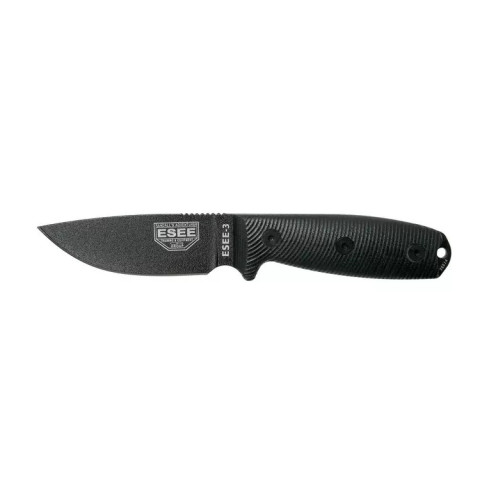 Image Couteau ESEE Model 3 Black 3D avec étui Zytel - 14937 - Kodiak Store