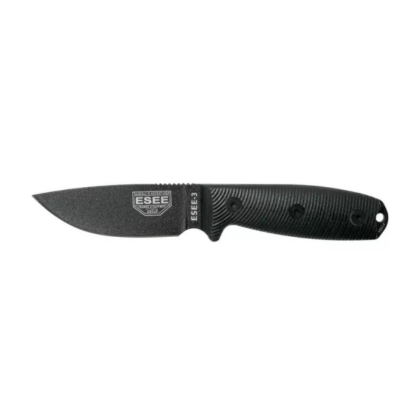 Image Couteau ESEE Model 3 Black 3D avec étui Zytel - 14937 - Kodiak Store