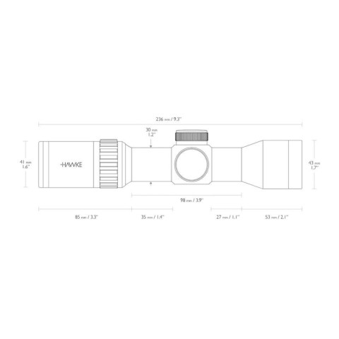 Image Lunette de visée Hawke XB30 Compact SR 1,5-6x36 - 15040 - Kodiak Store