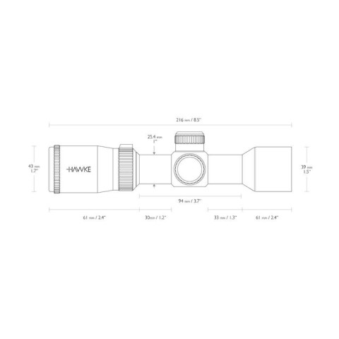 Image Lunette de visée Hawke XB1 SR 1,5-5x32 - 15047 - Kodiak Store