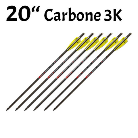 Image Pack de 6 traits 20 pouces 9 mm en carbone 3K pour arbalète - 15473 - Kodiak Store