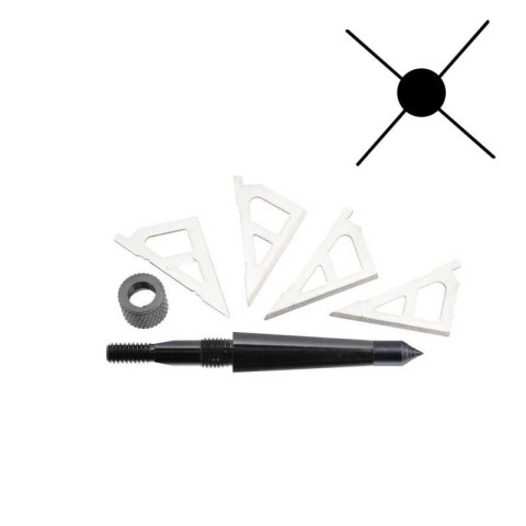 Image Lot de 6 Pointes de chasse 3 lames pour flèches d'arcs et arbalètes - 15560 - Kodiak Store