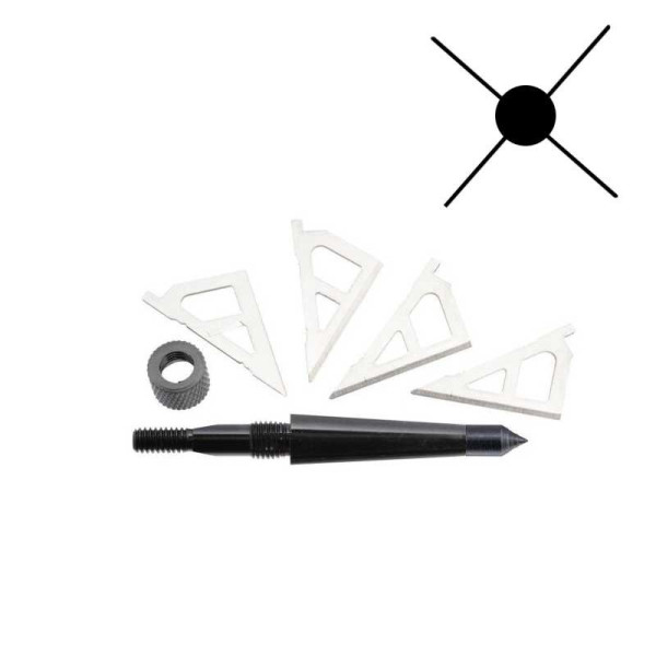 Image Lot de 6 Pointes de chasse 3 lames pour flèches d'arcs et arbalètes - 15560 - Kodiak Store