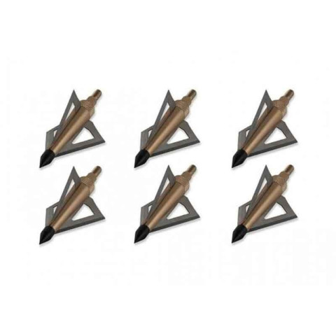 Image Lot de 6 Pointes de chasse 3 lames pour flèches d'arcs et arbalètes - 15561 - Kodiak Store