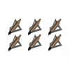 Image Lot de 6 Pointes de chasse 3 lames pour flèches d'arcs et arbalètes - 15561 - Kodiak Store
