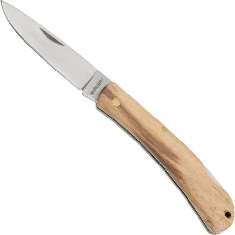 Image Couteau de poche Haller avec manche en bois d'olivier 75 mm - 16146 - Kodiak Store