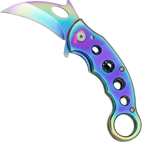 Image Couteau de poche Haller Carambit arc en ciel - 16158 - Kodiak Store