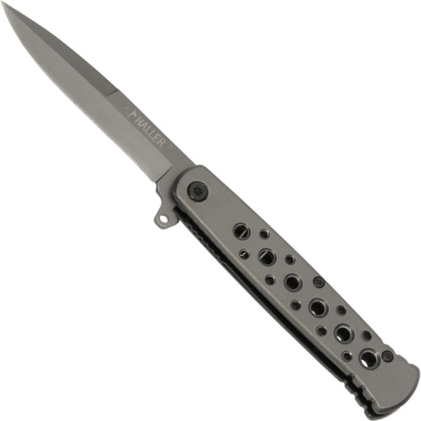 Image Couteau de poche stiletto Haller avec manche en acier inoxydable - 16181 - Kodiak Store