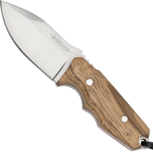 Image Couteau outdoor Haller avec manche en bois de zebrano et dragonne - 16186 - Kodiak Store