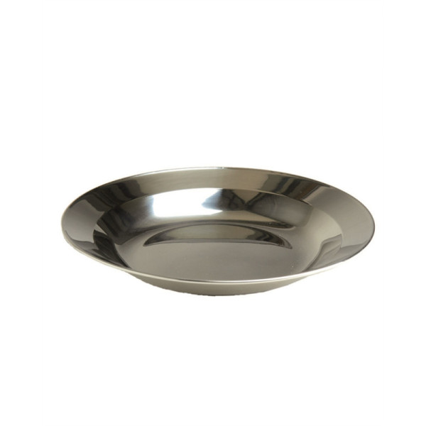 Image Assiette en acier inoxydable 22 cm - 16201 - Kodiak Store