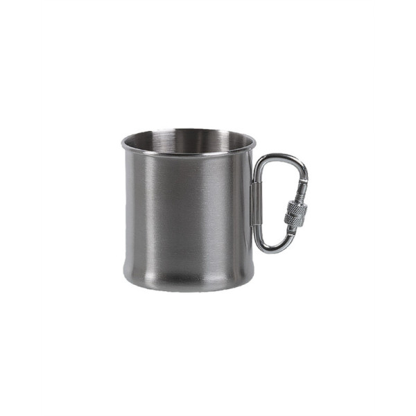 Image Tasse en acier inoxydable Mil-Tec avec anse mousqueton - 16318 - Kodiak Store