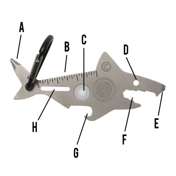 Image Carte de survie multifonction Requin - 16460 - Kodiak Store