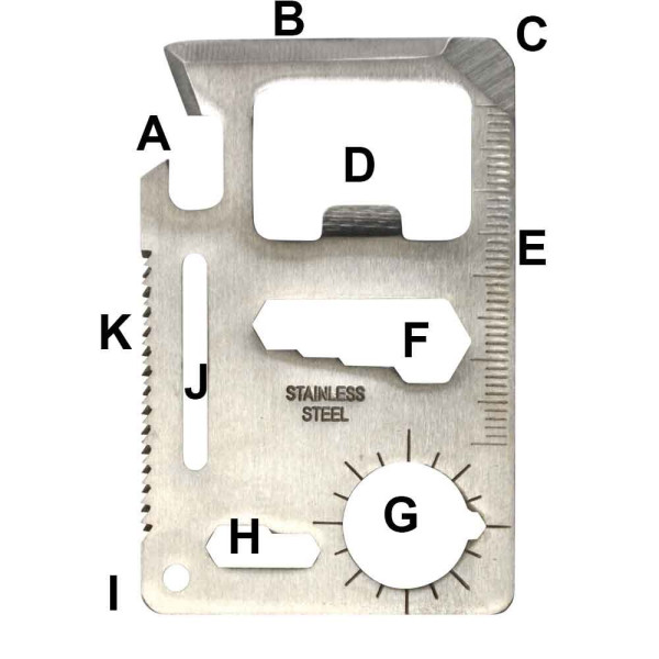 Image Carte multifonction de survie - 16463 - Kodiak Store