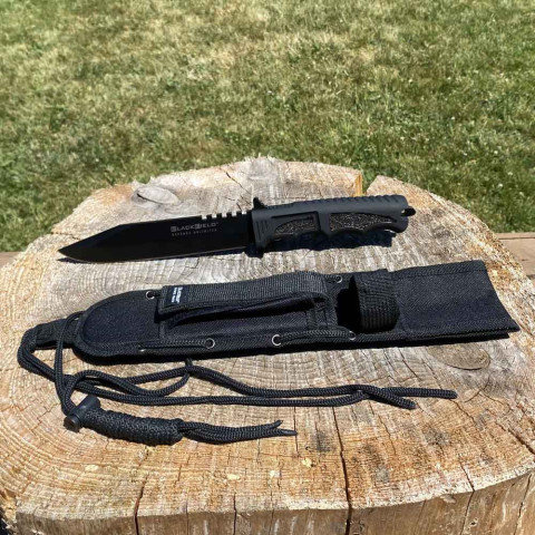 Haller Survivalmesser Jungle Adventurer Small – 420 Rostfreie Klinge, Hohlgriff Mit Kompass & Survival-Utensilien