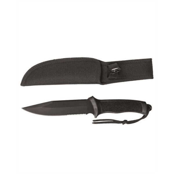 Image Couteau de combat avec poignée en caoutchouc noir - 16500 - Kodiak Store