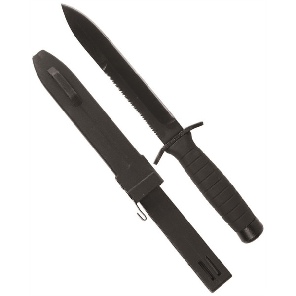 Image Couteau de combat avec scie et étui noir - 16501 - Kodiak Store