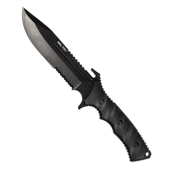 Image Couteau de combat G10 noir avec étui nylon - 16511 - Kodiak Store