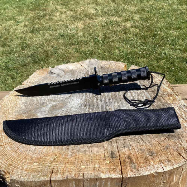 Image Couteau de survie Jungle Adventurer noir - 16583 - Kodiak Store