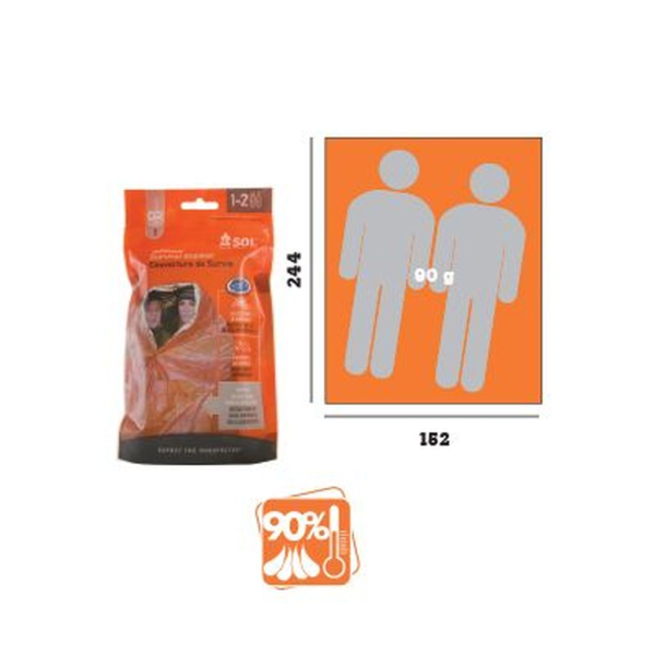 SOL Survival Blanket: maximum warmth, durable, ideal for emergencies