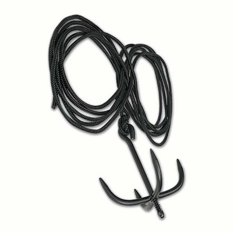 Image Grappin Noir avec sa corde de 10 mètres - 16650 - Kodiak Store