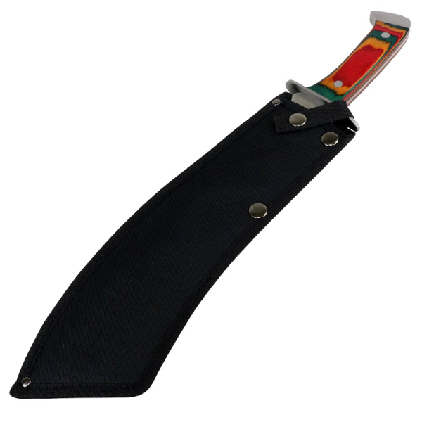 Image Machette Full Tang 18.5 pouces avec poignée en bois multicolore - 16764 - Kodiak Store