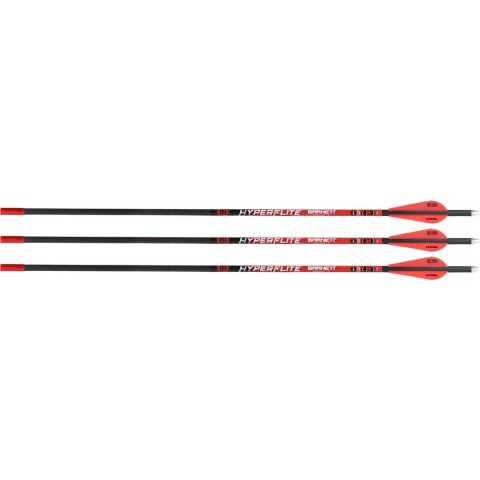 3 Flèches HyperFlite Lumineuses en carbone pour Barnett Hyper