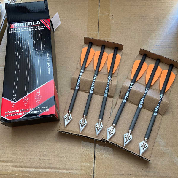 6 flèches de chasse pour Ek-Archery Cobra RX ADDER et Cobra R9