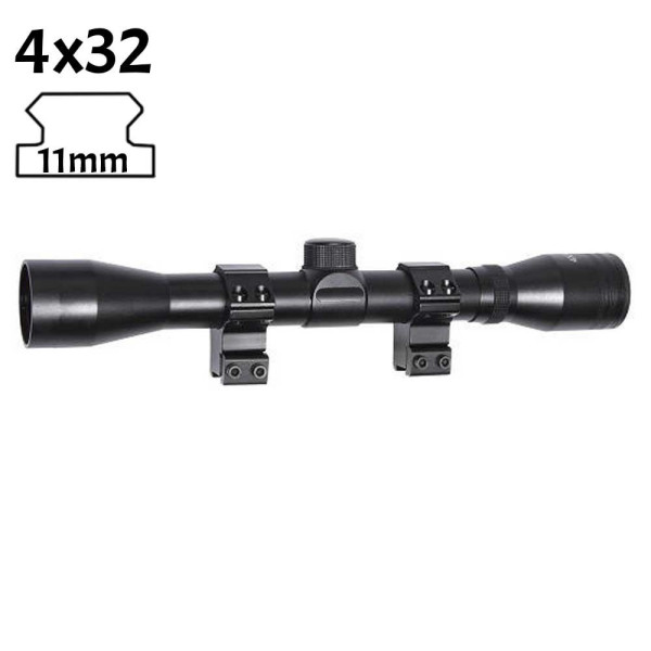 Lunette de visée 4x32 pour arbalètes rail 11mm